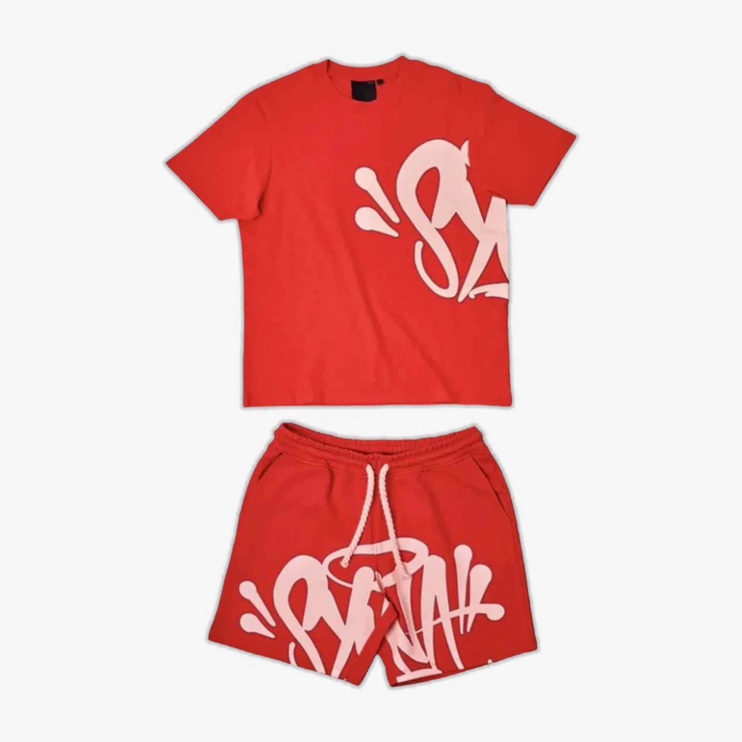 syna-syna-logo-t-shirt-short-set-red