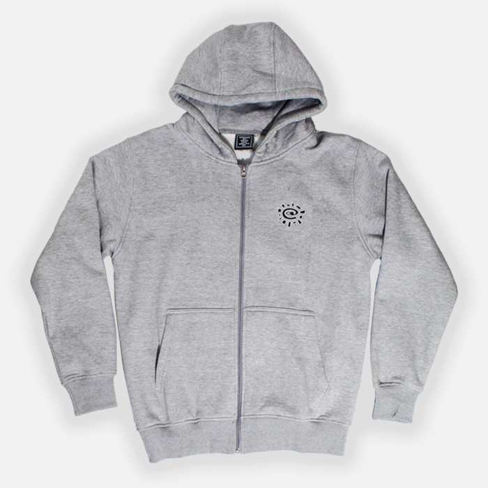 ADWYSD @Sun Zip Up Hoodie Grey