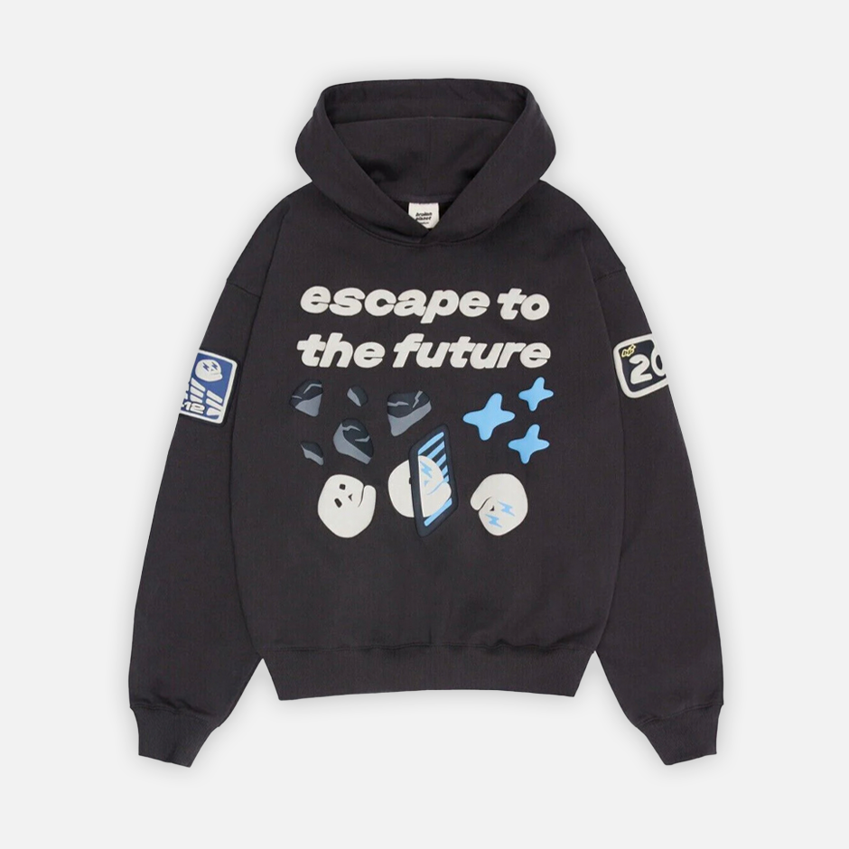 Broken Planet "Escape To The Future" Hoodie - Soot Black